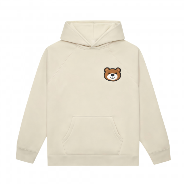 Flock Printed Men's Casual Hoodies, Heavyweight 100% Cotton Fleece